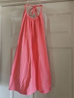 Victoria's Secret Pink Halter Swim Coverup Mini Dress For Bathing Suits Beach